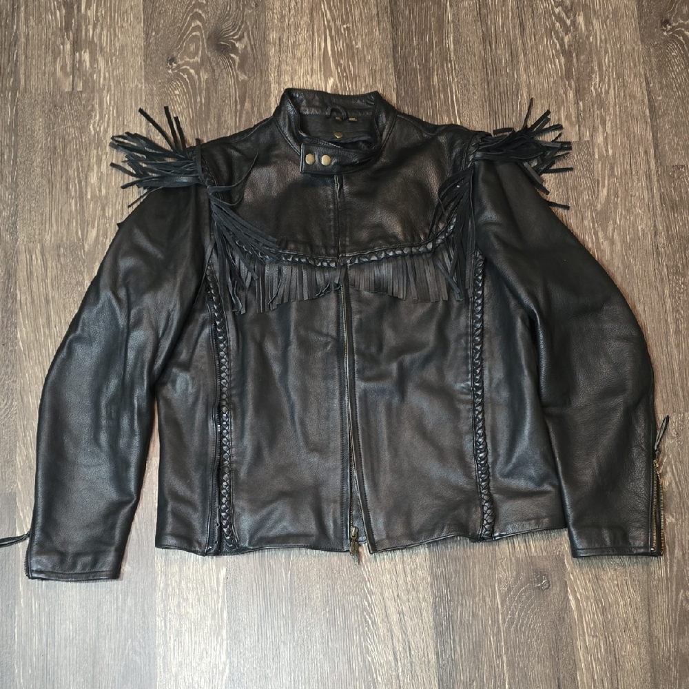 SOLD on eBay!! Harley Davidson Willie G Fringed Leather Jacket No Vest/Liner